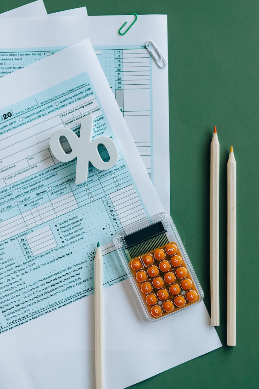 tax documents on the table