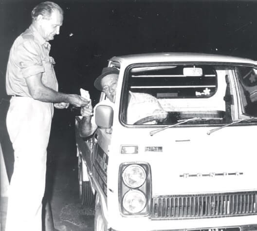 toll on the Bribie Island bridge being paid back in the day