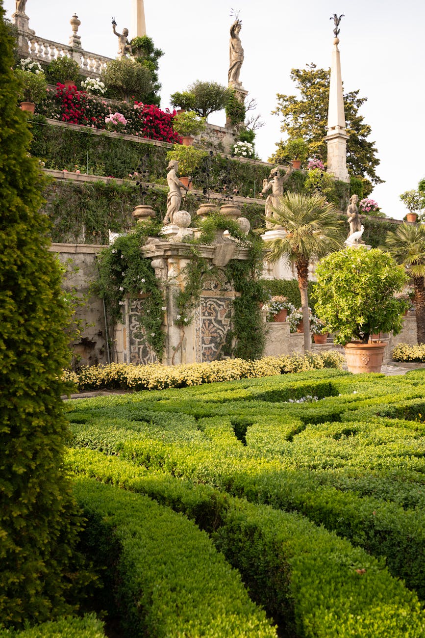 lawns in a garden in italy - lords and ladies of lawns