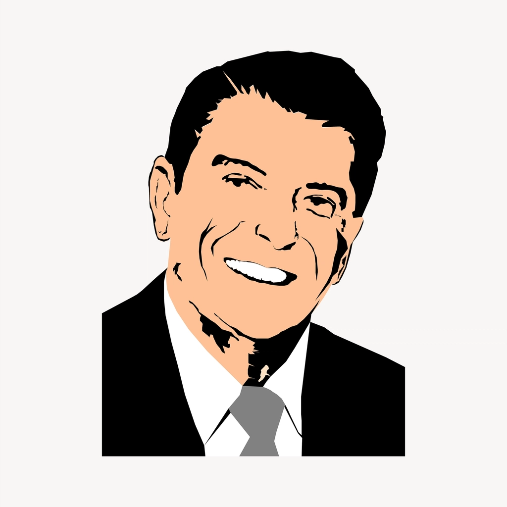 Ronald Reagan clipart, US president