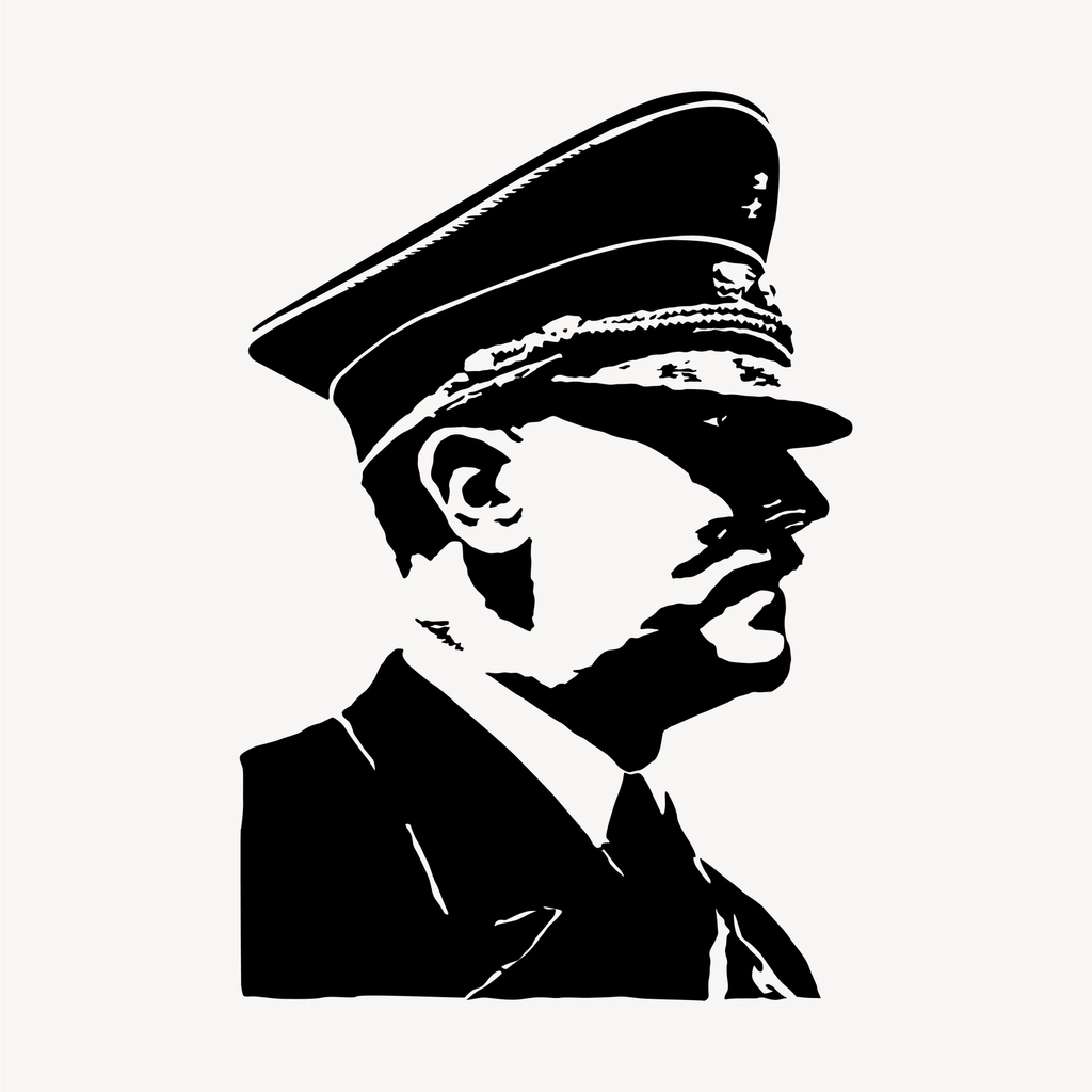 Adolf Hitler clipart, vintage illustration